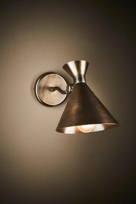 Lawson wall lamp in lantern brass-abc