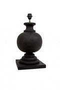 Coach Base Only - Black - Turned Wood Ball Balustrade Table Lamp Base Only-abc