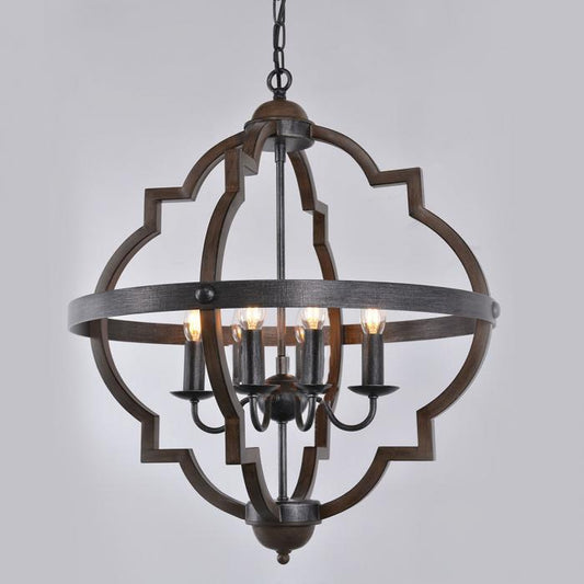 Hyatt large hanging lamp in grey iron-abc