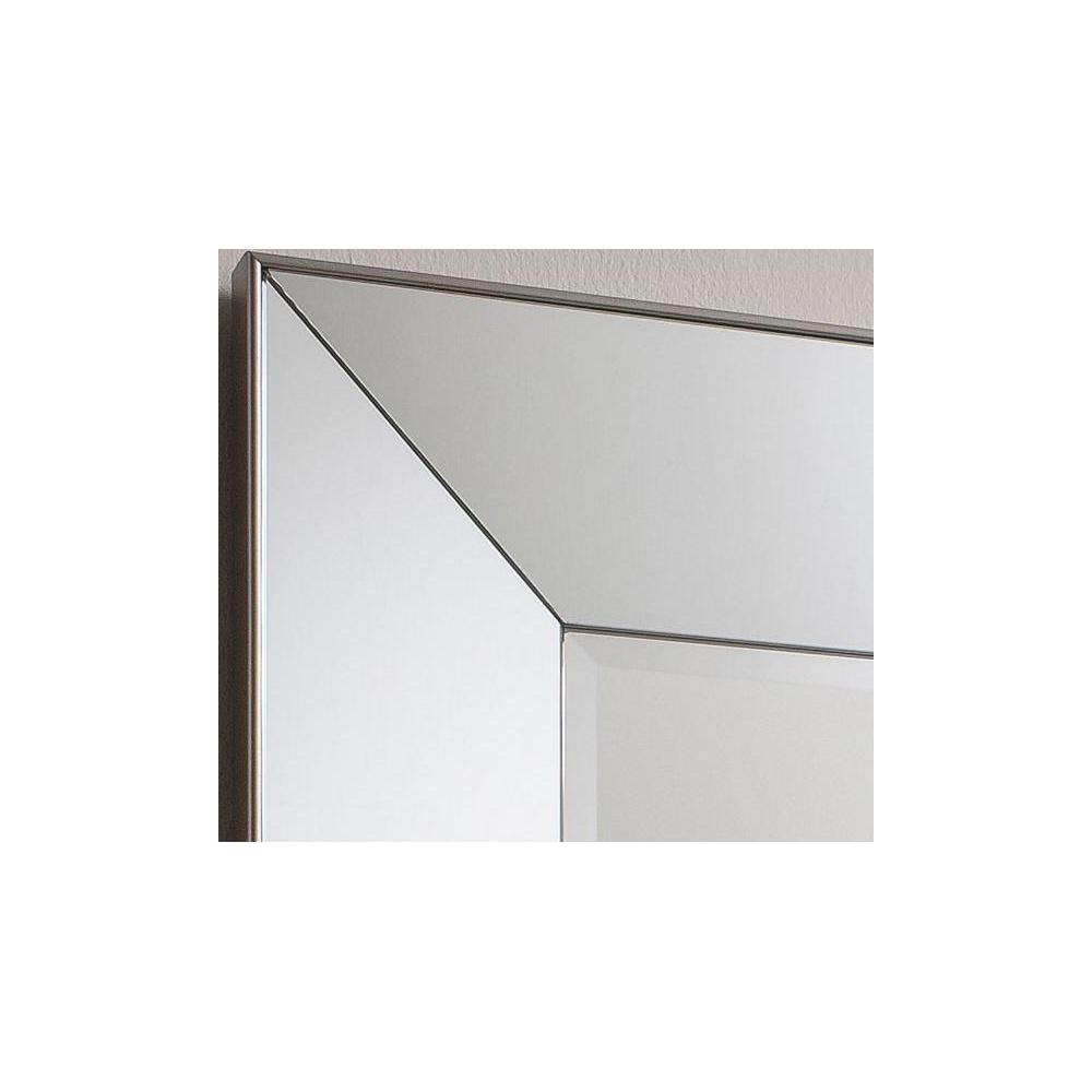 Valera Rectangle Mirrored Frame Wall Mirror Silver 1220x915mm-abc