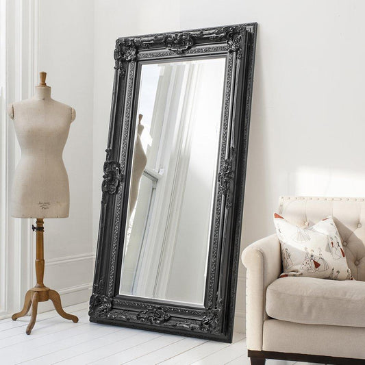 Venice Leaner Mirror Black 1845x990mm-abc
