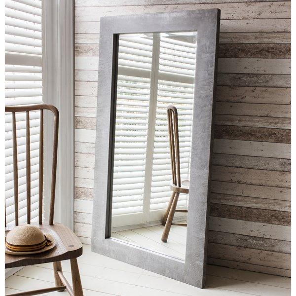 Chilson Concrete Resin Frame Leaner Mirror W850 x H1665mm-abc