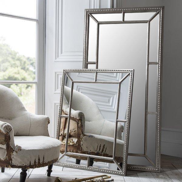 Lanus Pewter Finish Wide Panelled Mirror Large 790x1575mm-abc