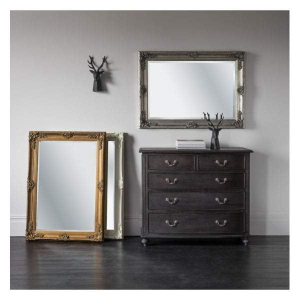 Abbey Rectangle Mirror Silver 43x31"-abc