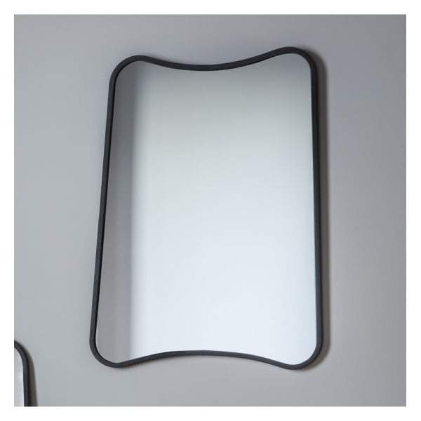Kurva Black Rectangle Mirror W610 x H810mm-abc