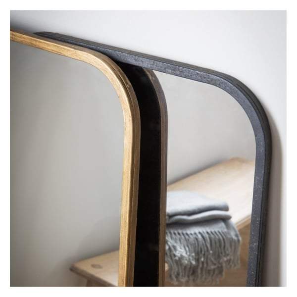 Kurva Black Rectangle Mirror W610 x H810mm-abc