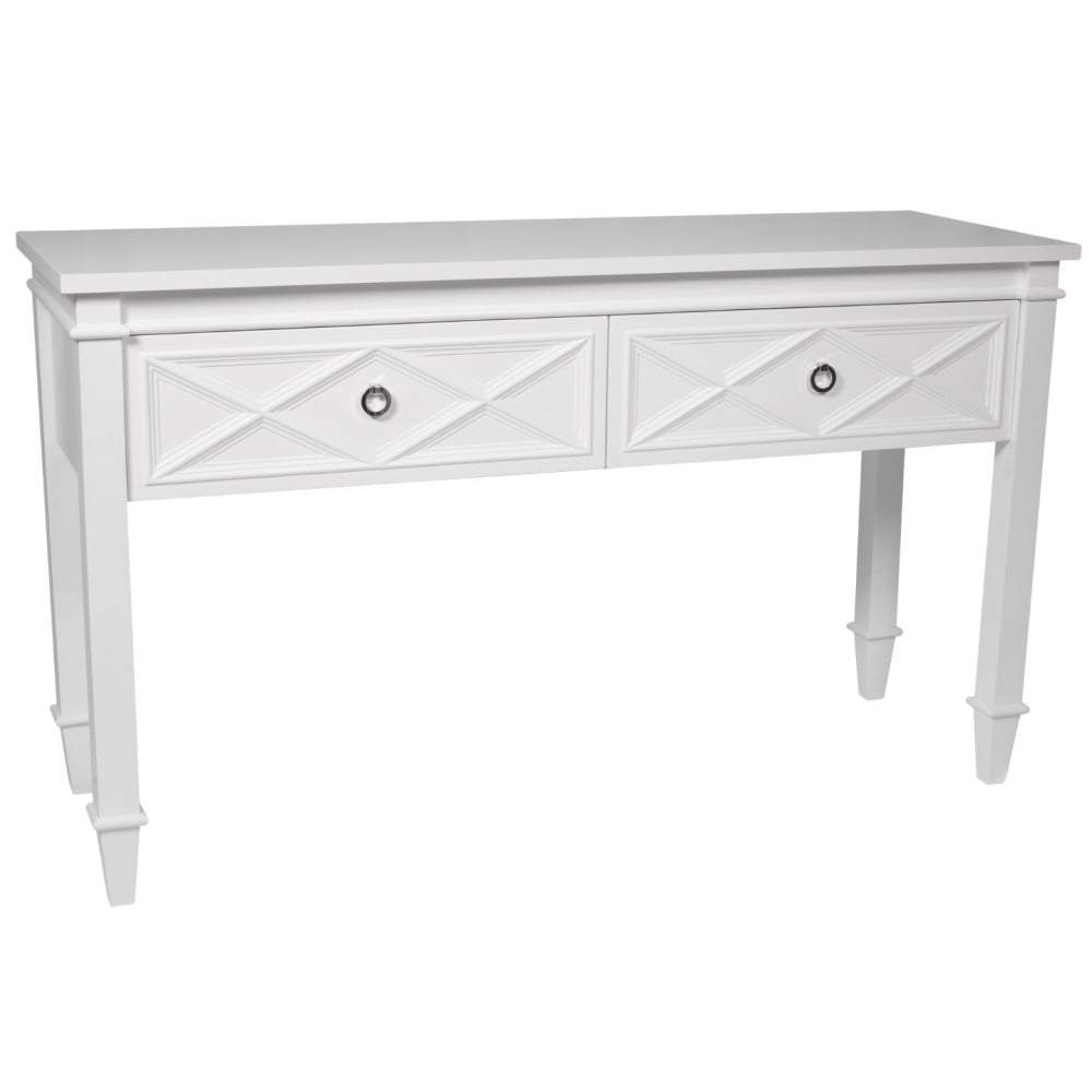 Plantation Console Table - White-abc