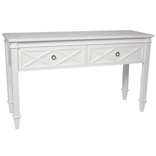 Plantation Console Table - White-abc
