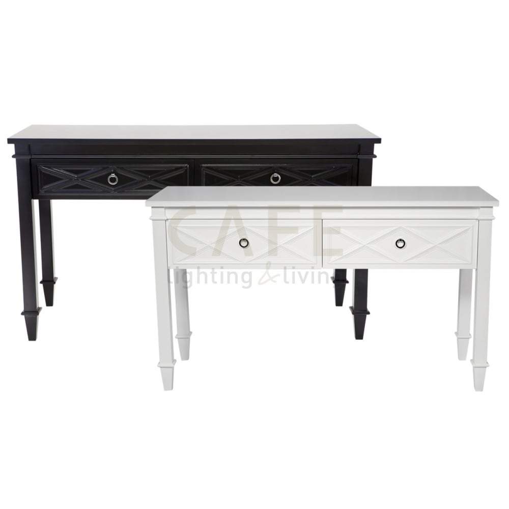 Plantation Console Table - White-abc