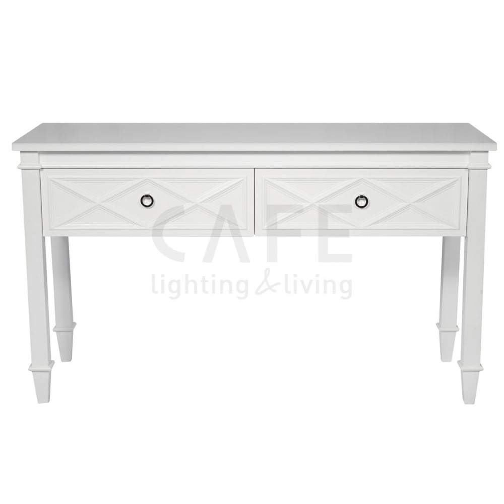 Plantation Console Table - White-abc