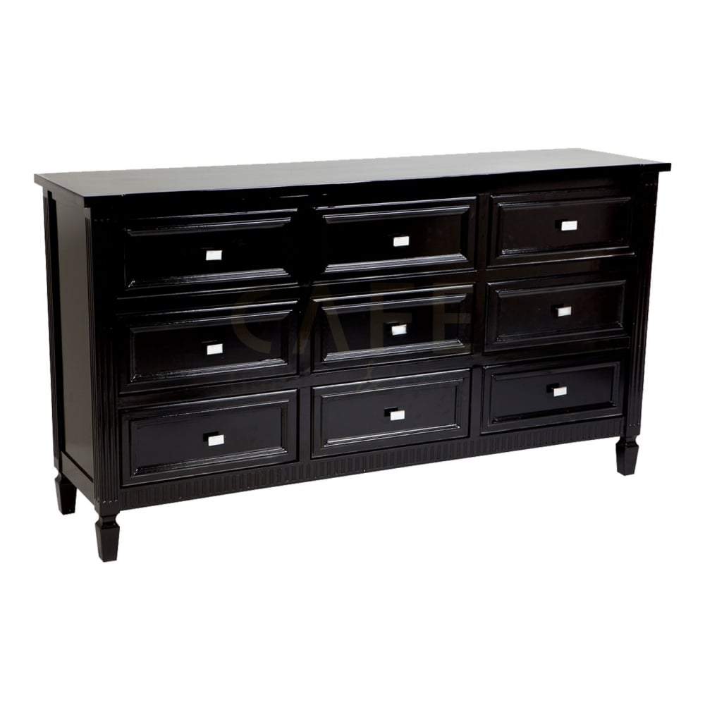 Merci Satin Finished Chest - Black-abc
