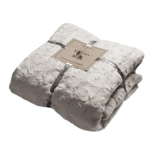 Lomand Luxury Double Sided Cream Faux Fur Throw 1520x1770mm-abc