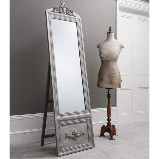 Bago Vintage Silver Cheval Mirror-abc