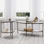 Hamza Bronze Metal and Glass Coffee Table-abc