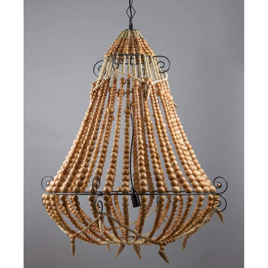 Beaded Chandelier Large Natural-abc