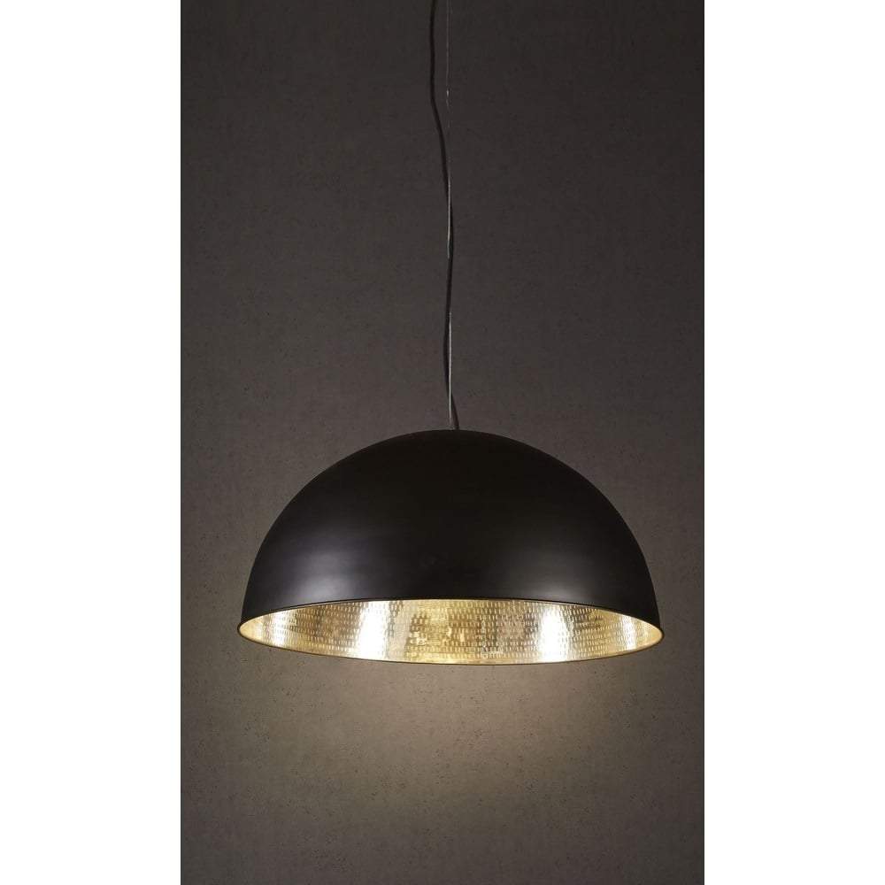 Alfresco Dome Ceiling Lamp Blk Silver-abc
