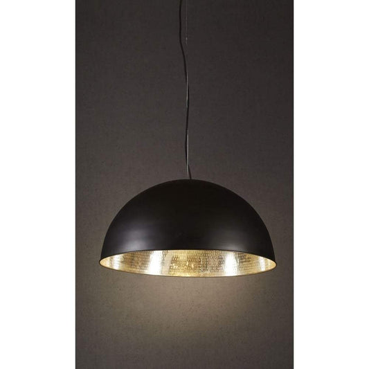 Alfresco Dome Ceiling Lamp Blk Silver-abc