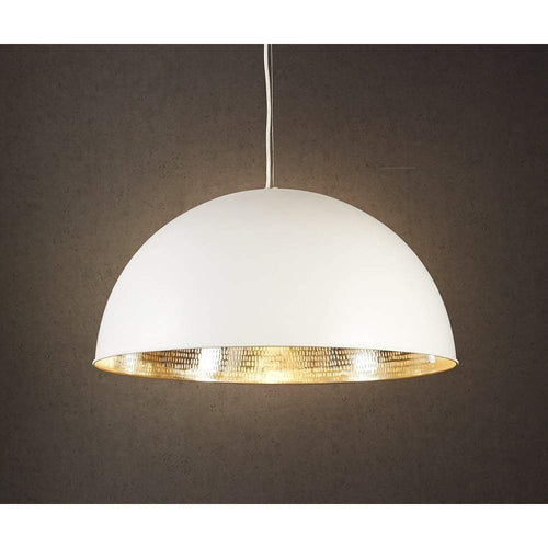 Alfresco Dome Ceiling Lamp Wht Silver-abc