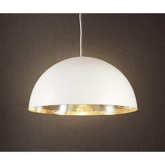 Alfresco Dome Ceiling Lamp Wht Silver-abc