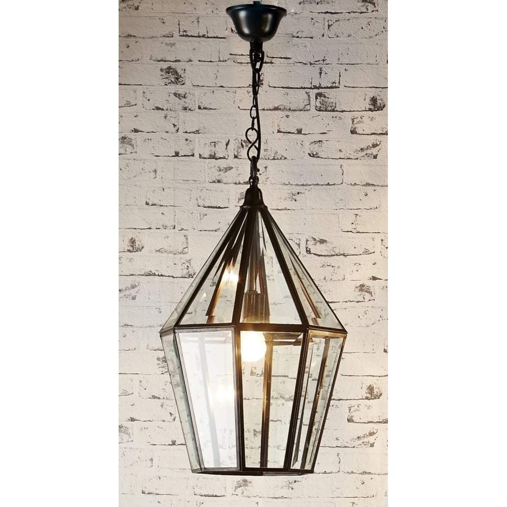 Belmont Glass Lantern Black-abc