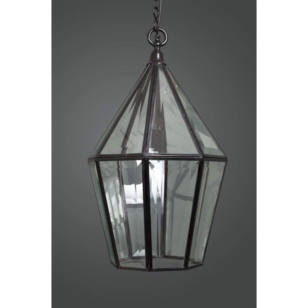 Belmont Glass Lantern Black-abc