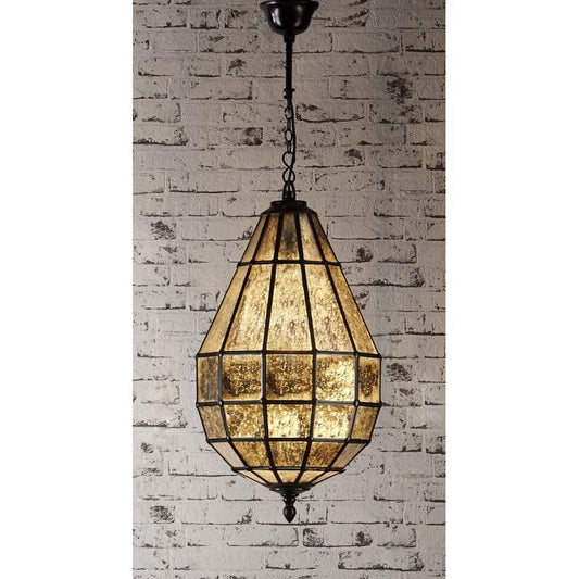 Portobello Glass Pendant Lamp in Black-abc