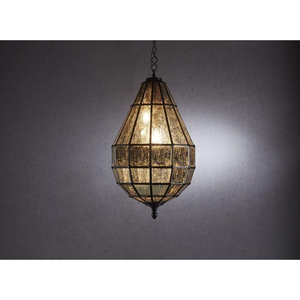 Portobello Glass Pendant Lamp in Black-abc