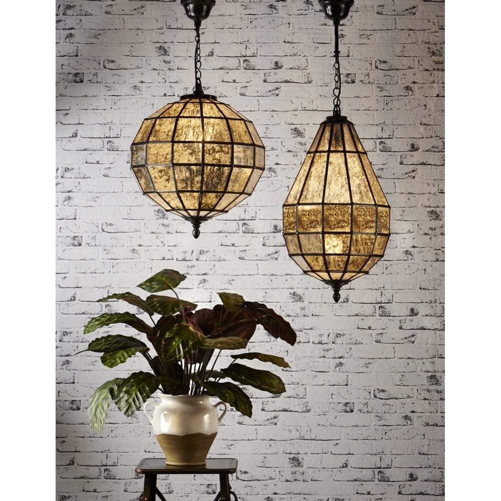 Portobello Glass Pendant Lamp in Black-abc