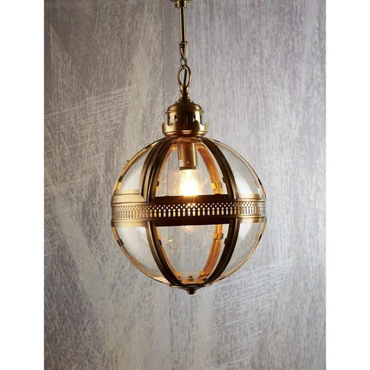 Saxon Pendant Lamp Sml Antique Brass-abc