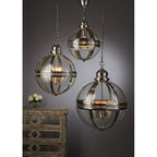 Saxon Pendant Lamp Sml Shiny Nickel-abc