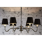 Prescot 6 Arm Chandelier Base Ant.Sil-abc