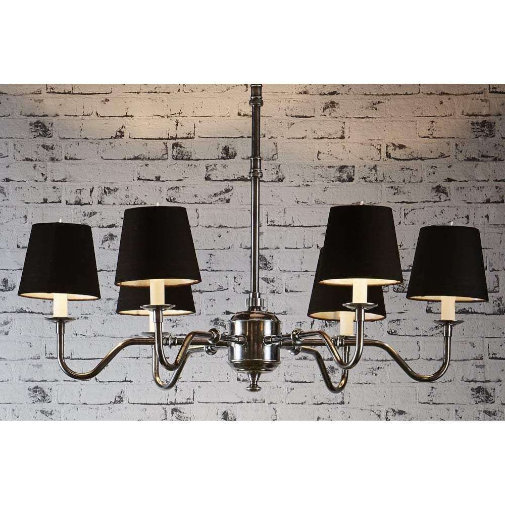 Prescot 6 Arm Chandelier Base Ant.Sil-abc