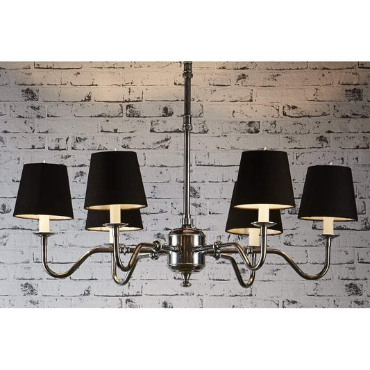 Prescot 6 Arm Chandelier Base Ant.Sil-abc