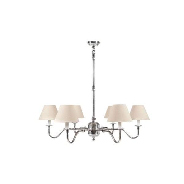 Prescot 6 Arm Chandelier Base Ant.Sil-abc