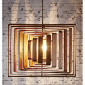 Walnut Timber Spiral Hanging Lamp-abc