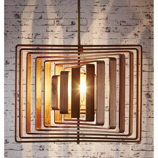 Walnut Timber Spiral Hanging Lamp-abc