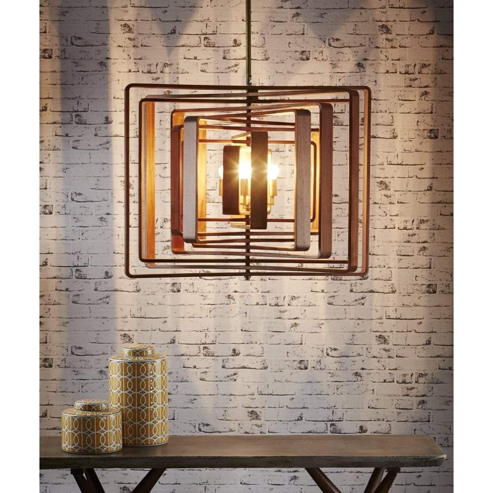 Walnut Timber Spiral Hanging Lamp-abc