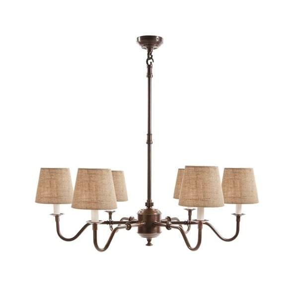 Prescot 6 Arm Chandelier Base Bronze-abc