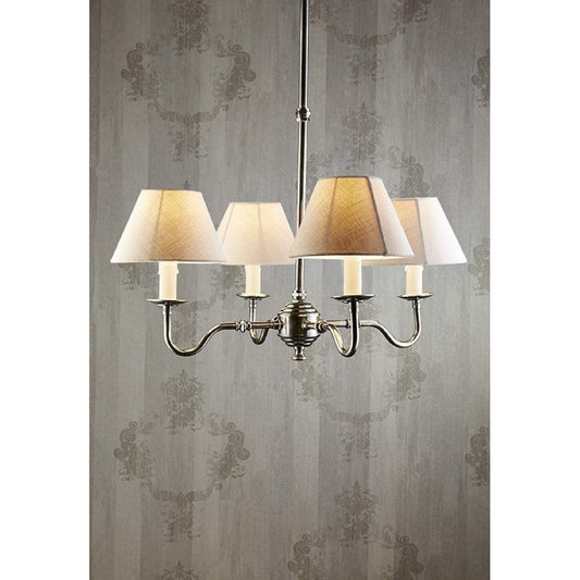Milton 4 Arm Chandelier Base Silver-abc