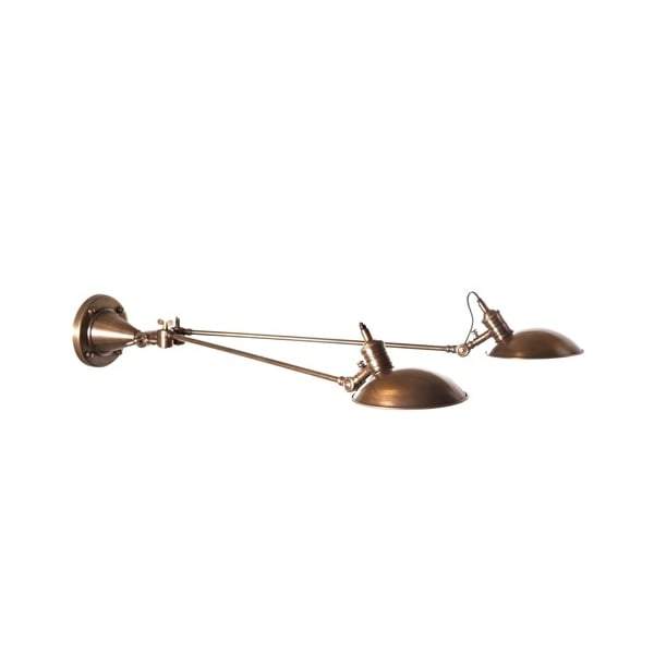 Remington Double Arm Wall Light Brass-abc