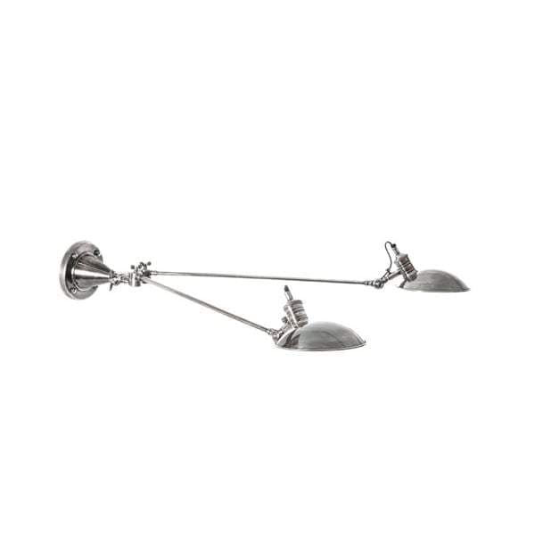 Remington Double Arm Wall Light Silver-abc