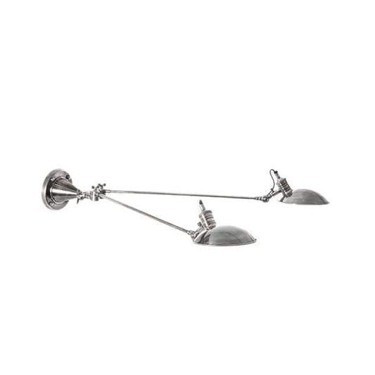 Remington Double Arm Wall Light Silver-abc