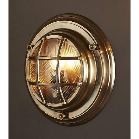 Jervis Porthole Wall Light Brass-abc