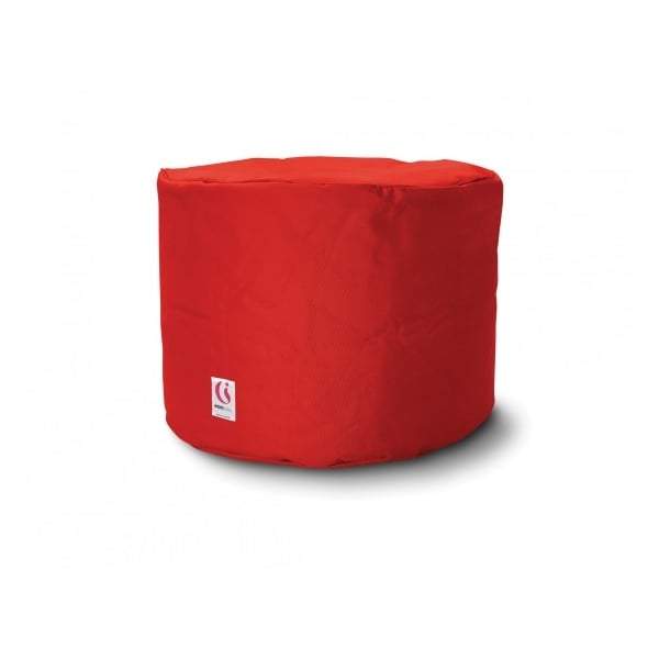 Round Ottoman Outdoor Bean Bag - Red-abc