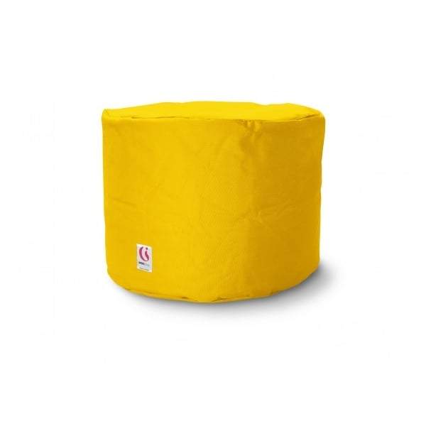 Round Ottoman Outdoor Bean Bag - Yellow-abc