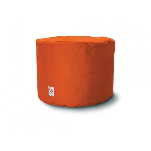 Round Ottoman Outdoor Bean Bag - Orange-abc