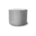 Round Ottoman Outdoor Bean Bag - Silver-abc