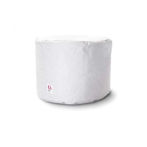 Round Ottoman Outdoor Bean Bag - White-abc