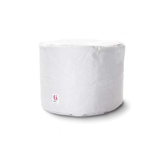 Round Ottoman Outdoor Bean Bag - White-abc