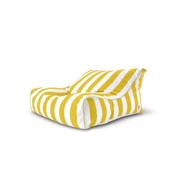 Uluwatu Striped Double Lounger Outdoor Bean Bag - Yellow-abc